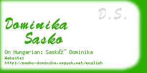 dominika sasko business card